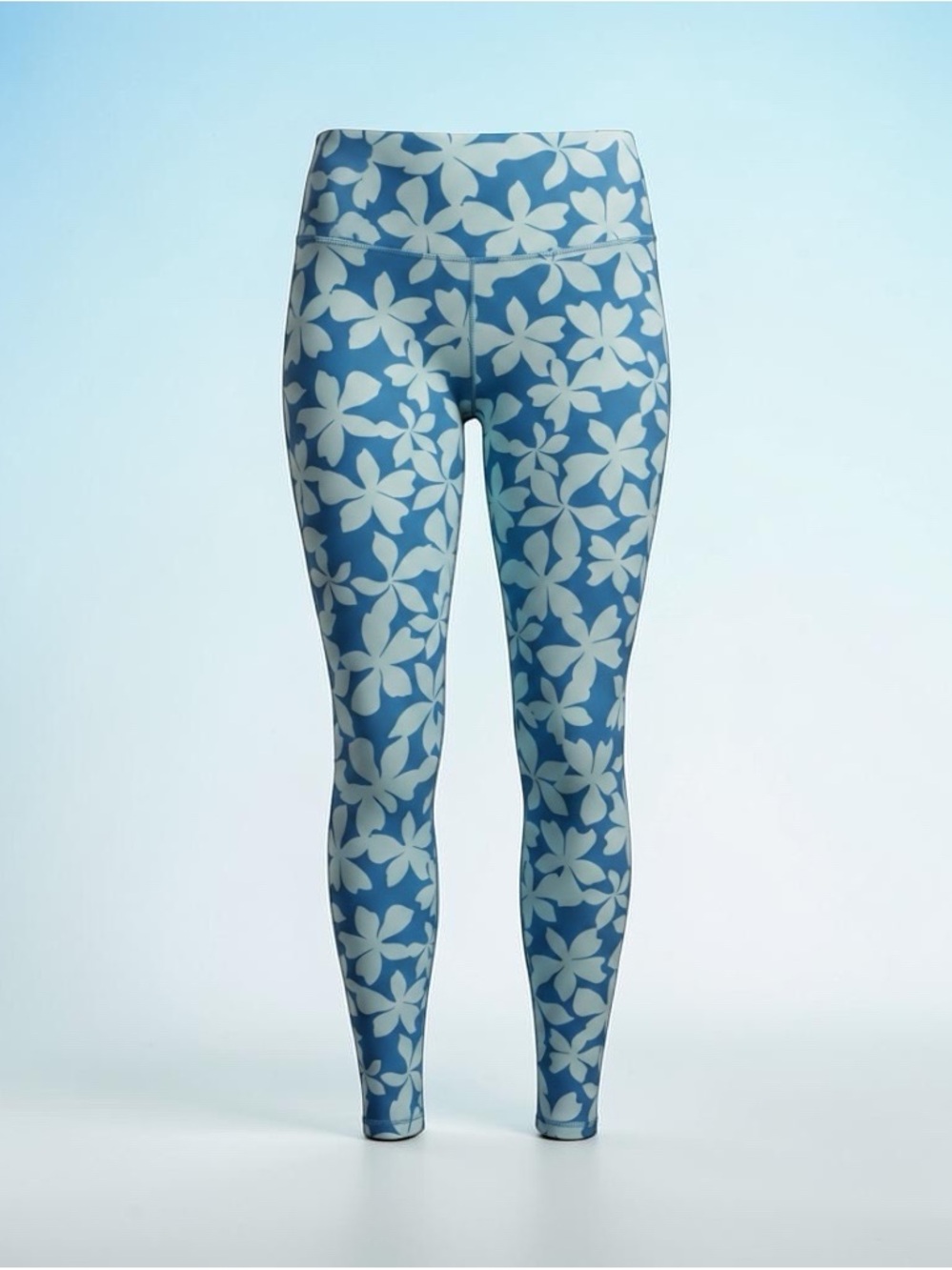 NWOT Roxy High-Rise Blue Floral Print Leggings